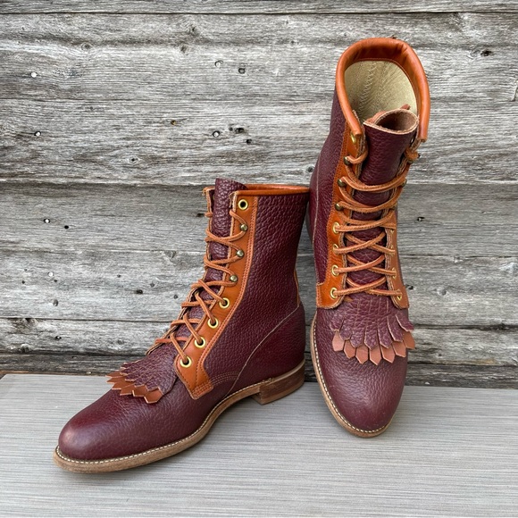 JUSTIN Kiltie Western Boots / Ws-Sz 6.5 - Picture 3 of 9